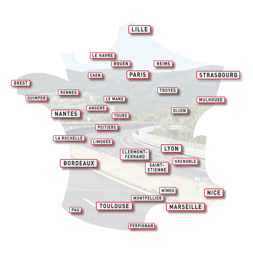 Carte de nos centres de formation